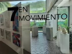 Entrada a la exhibición colectiva '7 en movimiento',  Asociación Cultural Humboldt, Caracas